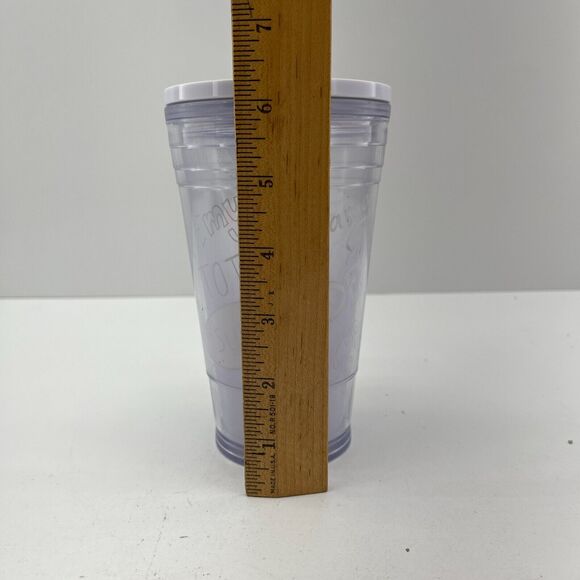 Starbucks Tumbler Plastic w/ Lid & Straw Venti Acrylic 2012 Cold Cup Slogan 16oz - Picture 12 of 12